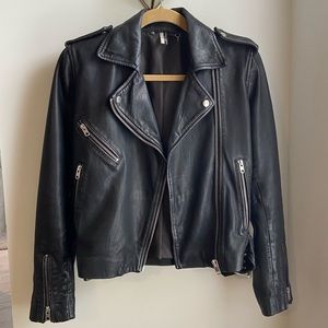 Topshop real leather jacket